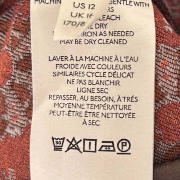 Anthropologie brown floral essential slim pants (size 12) - Picture 4 of 5